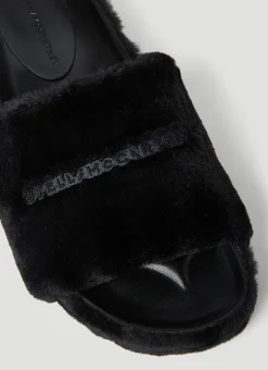 Faux Fur Plarform Sandals