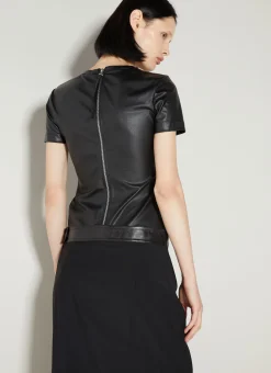 Faux Leather T-Shirt