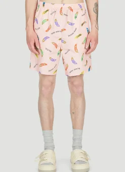 Feather Print Shorts