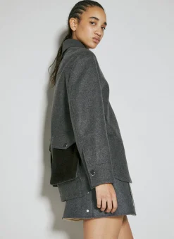 Felt Wool-Blend Jacket