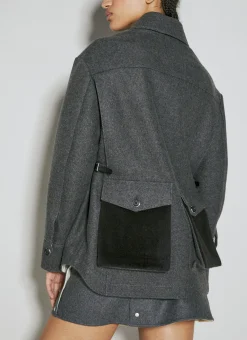Felt Wool-Blend Jacket
