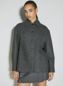 Felt Wool-Blend Jacket