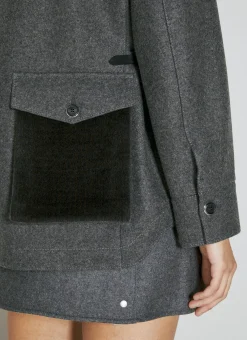 Felt Wool-Blend Jacket