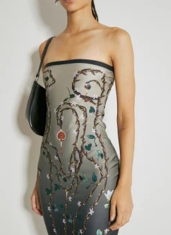 Fig Tree Print Maxi Dress