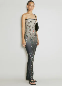 Fig Tree Print Maxi Dress