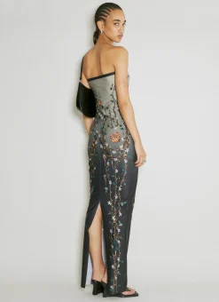 Fig Tree Print Maxi Dress