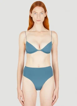 Fine Strap Almond Bikini Top
