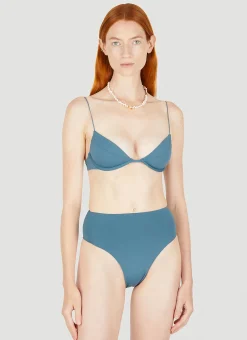 Fine Strap Almond Bikini Top