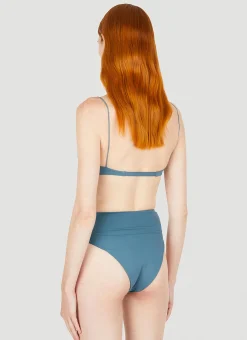 Fine Strap Almond Bikini Top