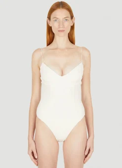 Fine Strap Almond Swimsuit