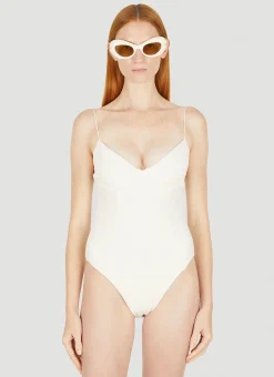 Fine Strap Almond Swimsuit