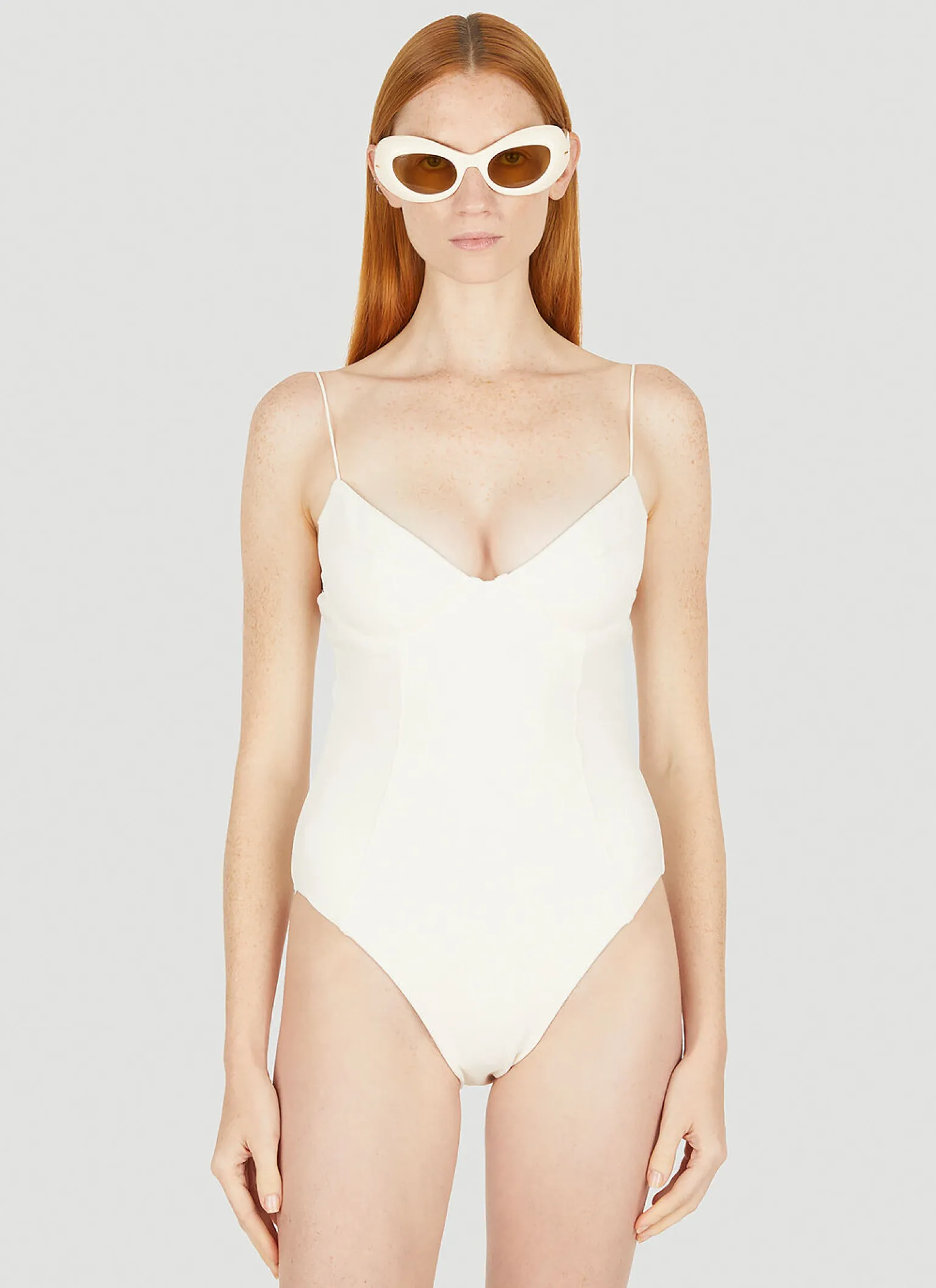 Fine Strap Almond Swimsuit