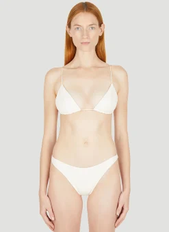 Fine Strap Triangle Bikini Top