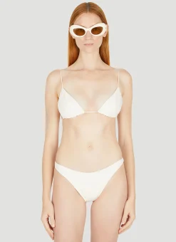 Fine Strap Triangle Bikini Top