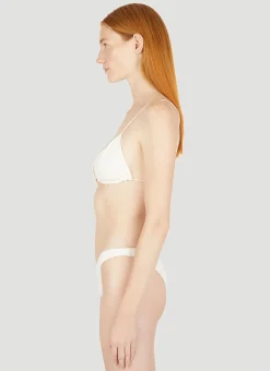 Fine Strap Triangle Bikini Top