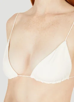 Fine Strap Triangle Bikini Top