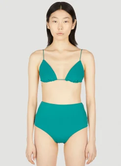 Fine Strap Triangle Bikini Top
