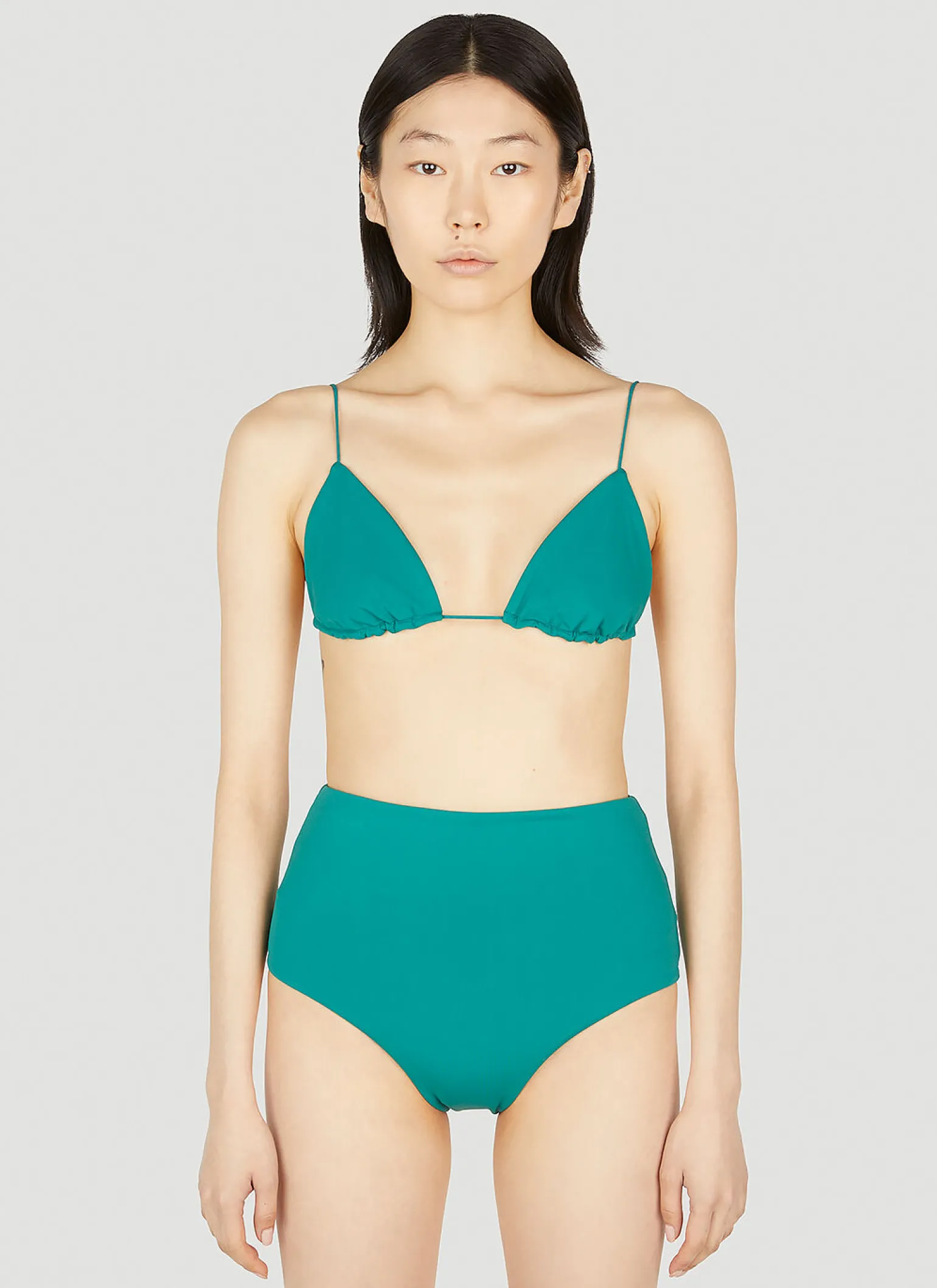 Fine Strap Triangle Bikini Top