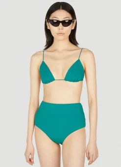 Fine Strap Triangle Bikini Top