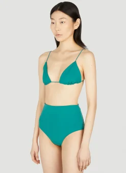 Fine Strap Triangle Bikini Top