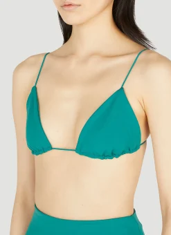 Fine Strap Triangle Bikini Top