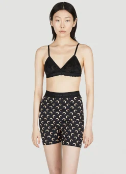 Flocked Mesh Bra