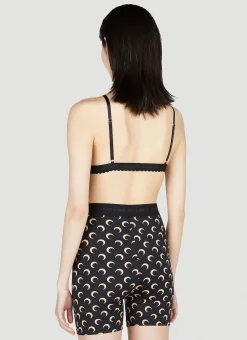 Flocked Mesh Bra