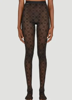 Flocked Mesh Leggings