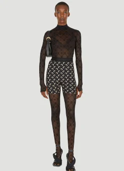 Flocked Mesh Leggings