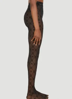 Flocked Mesh Leggings