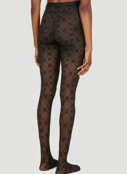 Flocked Mesh Leggings