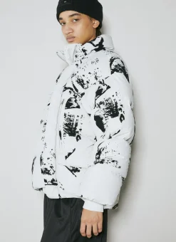 Flock-Print Padded Jacket