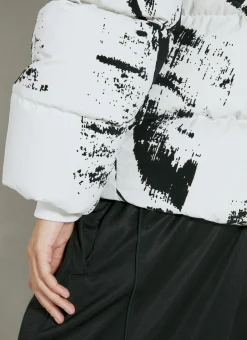 Flock-Print Padded Jacket