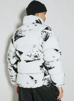 Flock-Print Padded Jacket