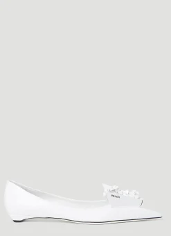 Floral Applique Ballerina Flats