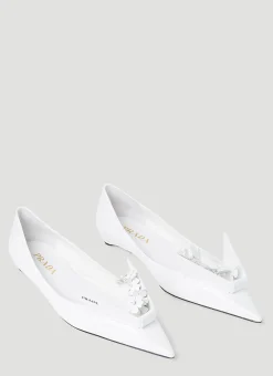 Floral Applique Ballerina Flats