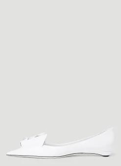Floral Applique Ballerina Flats