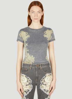 Floral Burn Out T-Shirt