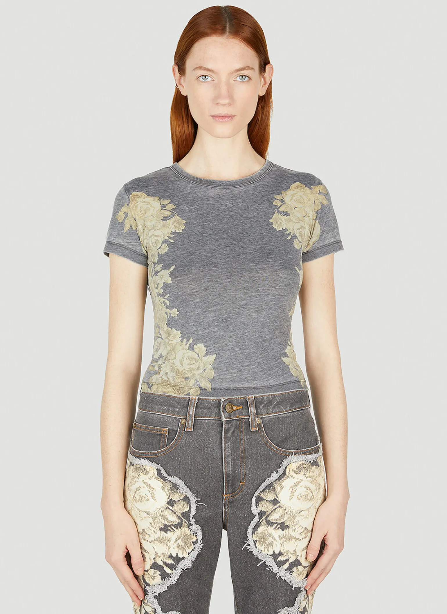 Floral Burn Out T-Shirt