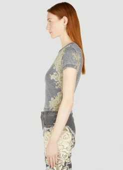 Floral Burn Out T-Shirt