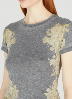 Floral Burn Out T-Shirt