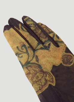 Floral Mesh Gloves