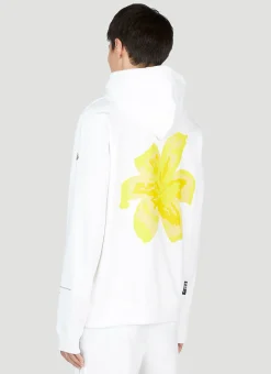 Floral Motif Hooded Sweatshirt