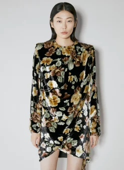 Floral Velvet Dress