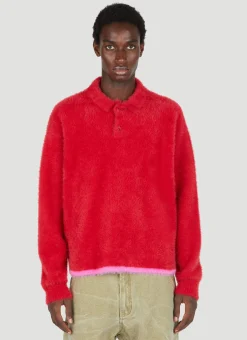 Fluffy Knit Polo Shirt