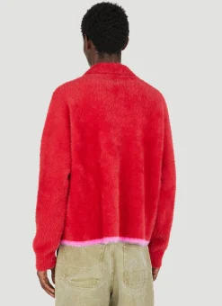 Fluffy Knit Polo Shirt