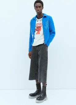 Fluffy Knit Zip-Up Cardigan