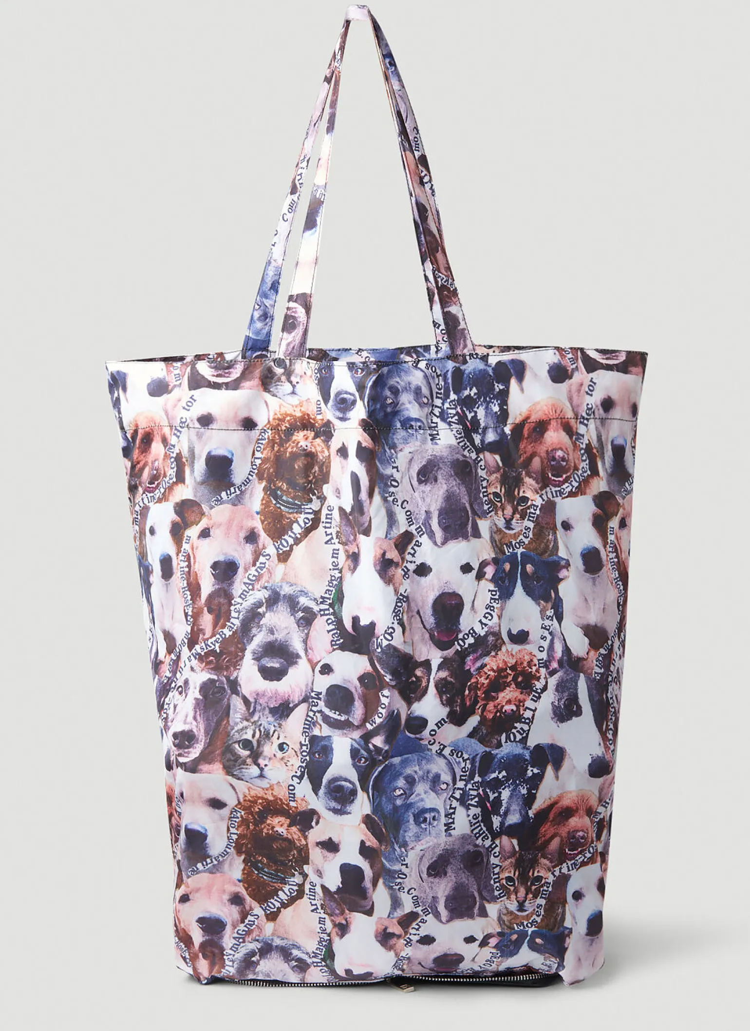 Foldable Dog Print Tote Bag