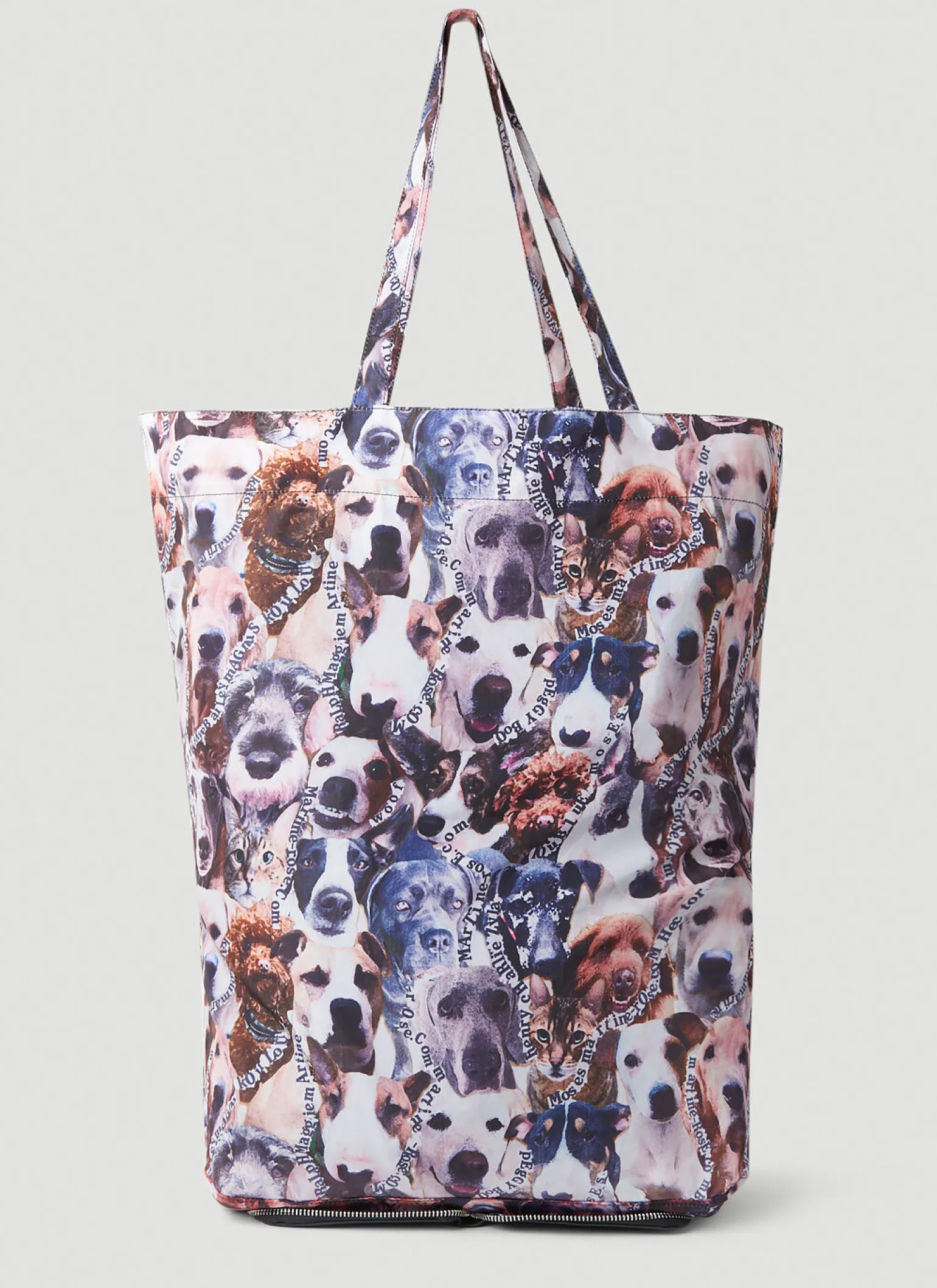 Foldable Dog Print Tote Bag