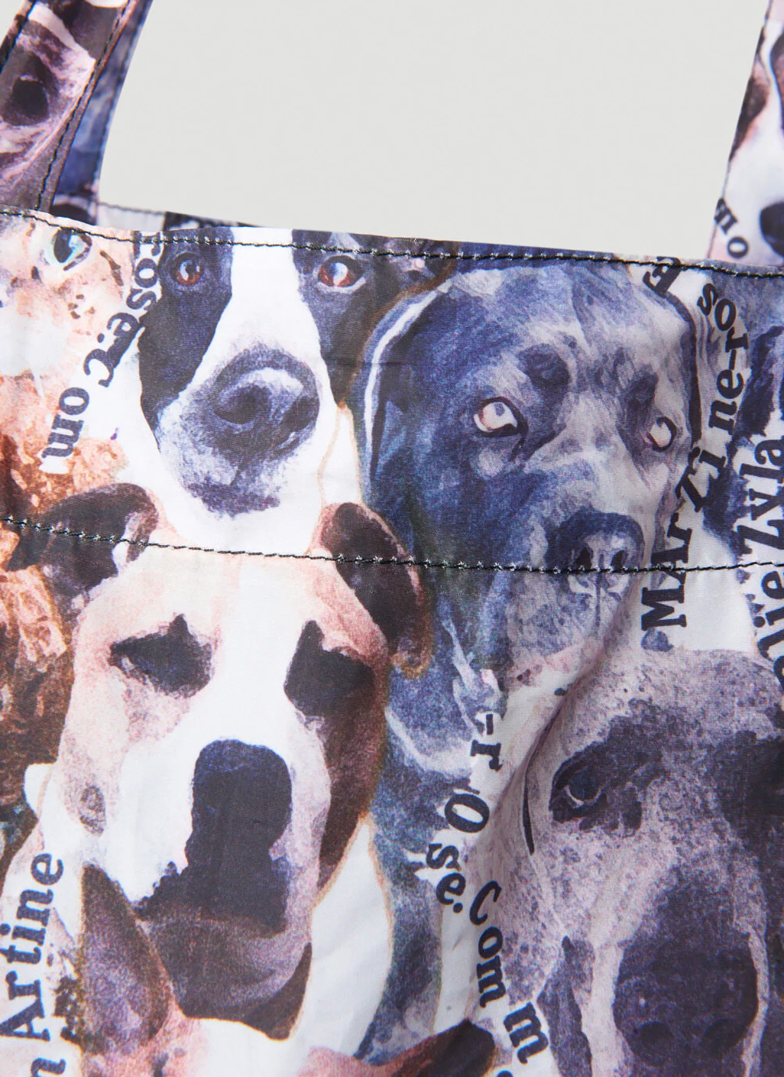 Foldable Dog Print Tote Bag